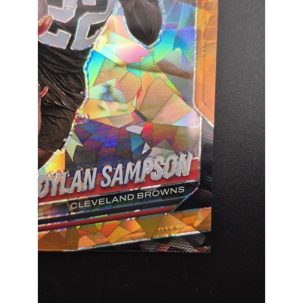 2025 Panini Prizm Dylan Sampson #365 Rookie Orange Cracked Ice (RC) Browns
